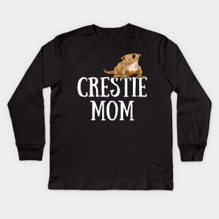 Crested Gecko Mom, Crestie Mom, Gecko Lover Kids Long Sleeve T-Shirt